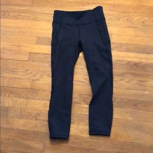 Lululemon navy 7/8 tights